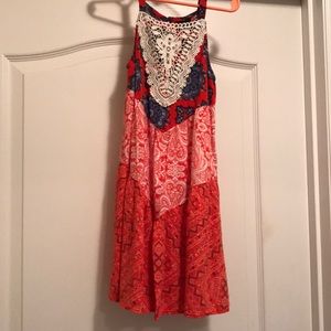 Girls red white and blue dress size S (6/6x)